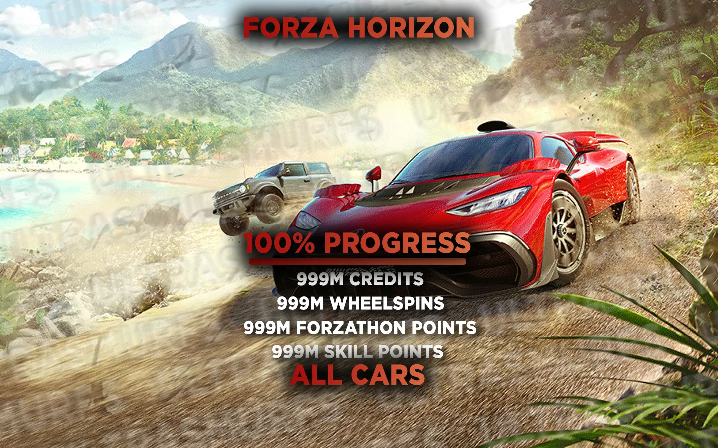 【PC/XBOX】100% Progress 999M+ Credits 999M+ Wheelspins All Cars FH5 Modded Account